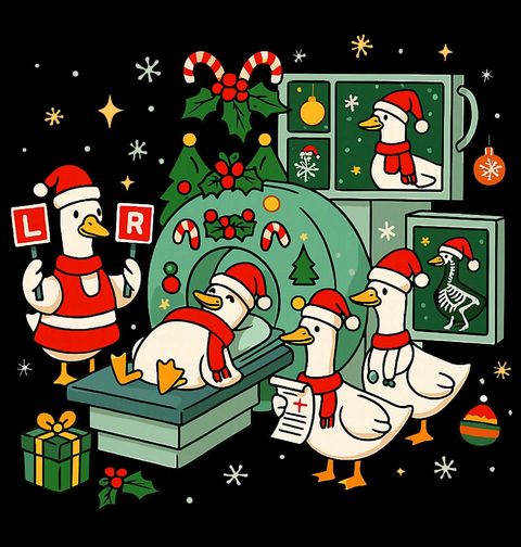 Obrázek produktu Dámské tričko Vánoční Rentgen Husy