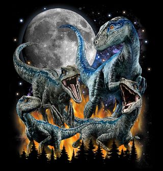 Obrázek 2 produktu Dětské tričko Velociraptoři za Svitu Měsíce