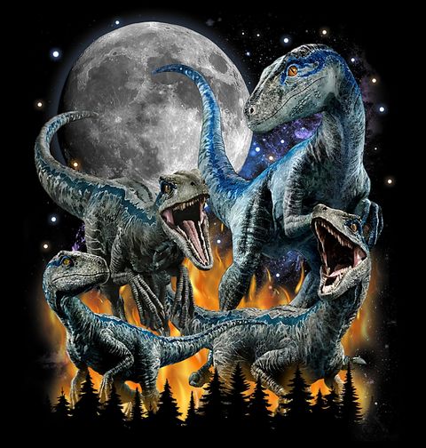 Obrázek produktu Dětské tričko Velociraptoři za Svitu Měsíce