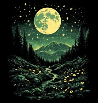 Obrázek 2 produktu Dětské tričko Zelený Měsíc nad Horami