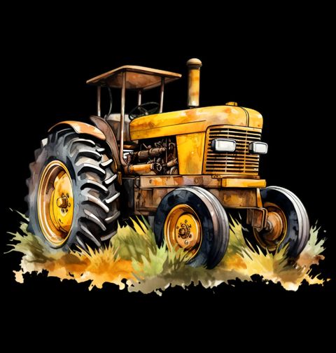 Obrázek produktu Pánské tričko Žlutý Traktor na Poli