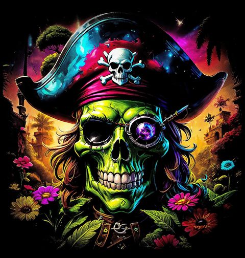 Obrázek produktu Dámské tričko Tropický Pirát v Džungli