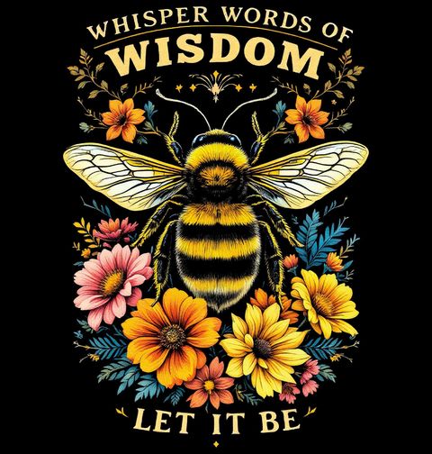 Obrázek produktu Pánské tričko Včela Moudrosti Nech To Být Let it be