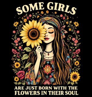 Obrázek 2 produktu Dámské tričko Některé dívky se narodily s květinami v duši