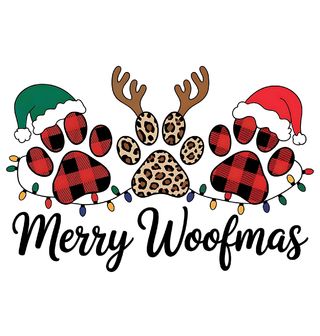 Obrázek 2 produktu Dětské tričko Vánoční Tlapky Merry Woofmas