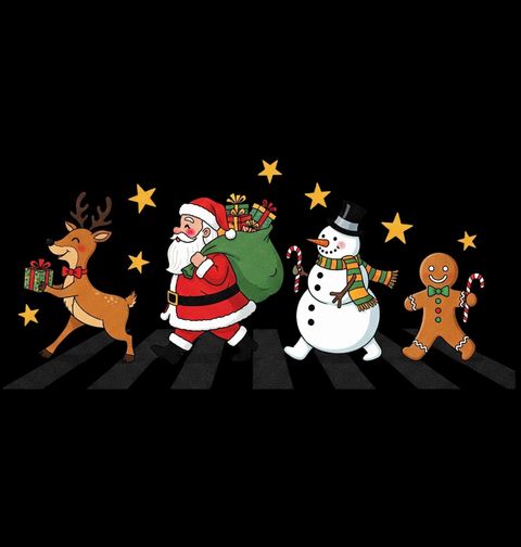 Obrázek produktu Pánské tričko Vánoční Abbey Road The Beatles