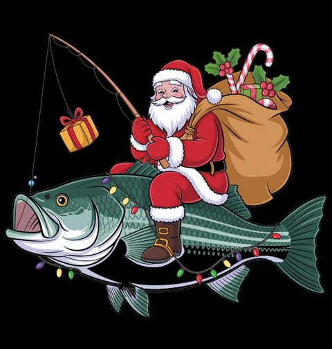 Obrázek produktu Pánské tričko Vánoční Rybář Santa