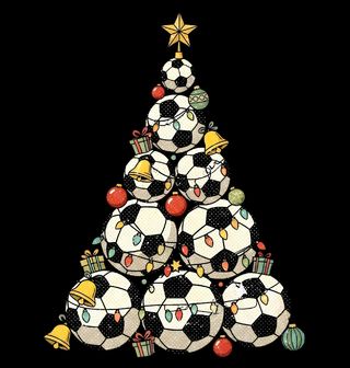 Obrázek 2 produktu Dámské tričko Vánoční Stromek z Fotbalových Míčů