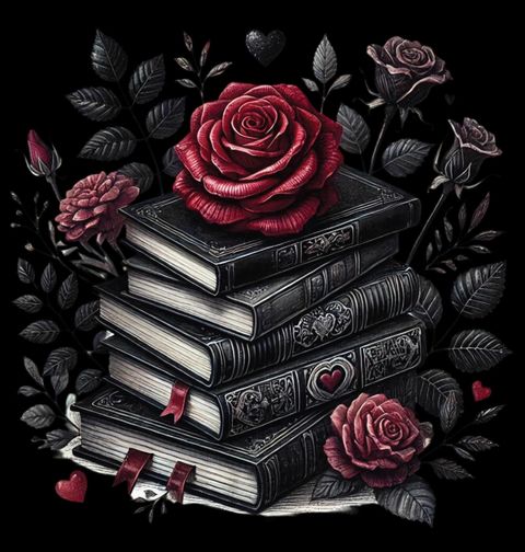 Obrázek produktu Dámské tričko Gotická Knihovna Černých Růží