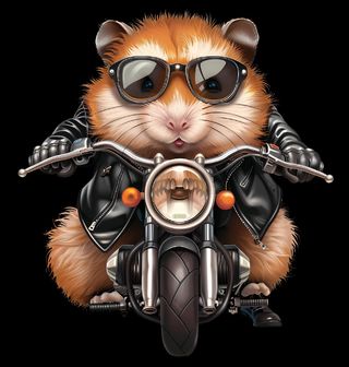 Obrázek 2 produktu Pánské tričko Drsný Křeček Motorkář