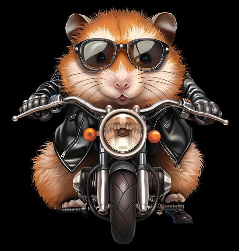 Obrázek produktu Pánské tričko Drsný Křeček Motorkář