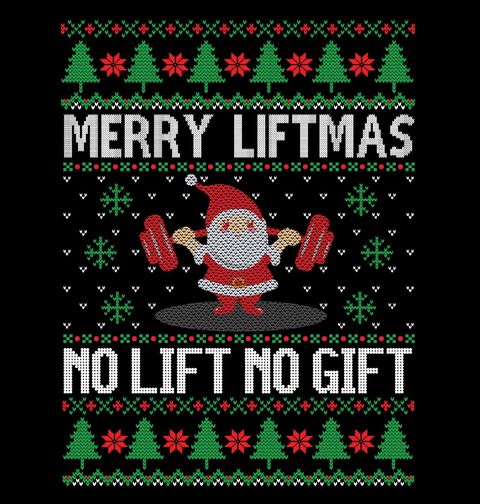 Obrázek produktu Dámské tričko Vánoční Santa v Posilovně Merry Liftmas