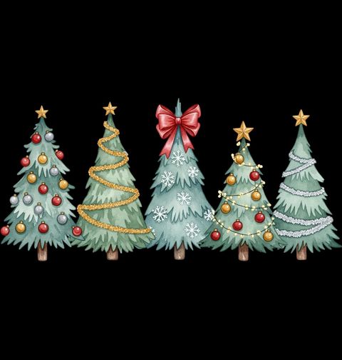 Obrázek produktu Dámské tričko Kouzelné Vánoční Stromečky