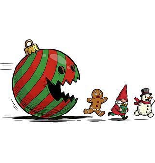 Obrázek 2 produktu Dámské tričko Vánoční Pac-Man