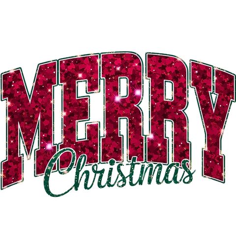 Obrázek produktu Dámské tričko Třpytivé Vánoce Merry Christmas