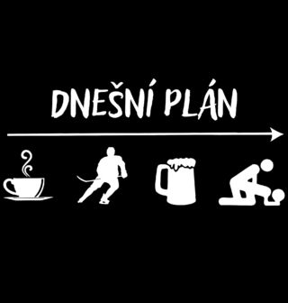 Obrázek 2 produktu Dámské tričko Dnešní plán: Káva Hokej Pivo Sex