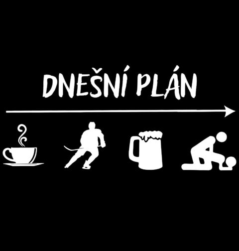 Obrázek produktu Dámské tričko Dnešní plán: Káva Hokej Pivo Sex