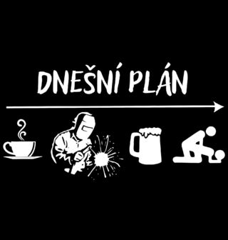Obrázek 2 produktu Dámské tričko Dnešní plán: Káva Sváření Pivo Sex