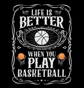 Obrázek 2 produktu Dámské tričko Život je lepší, když hraješ basketbal