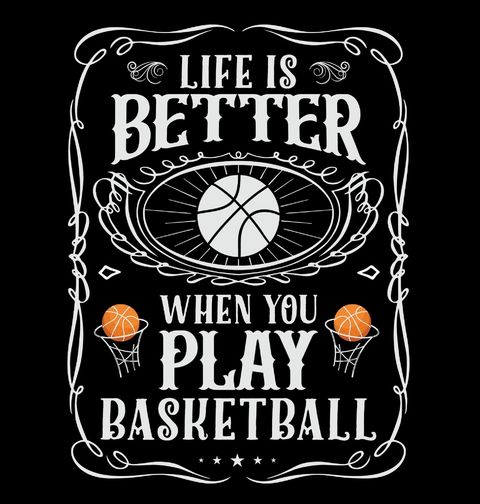 Obrázek produktu Dámské tričko Život je lepší, když hraješ basketbal