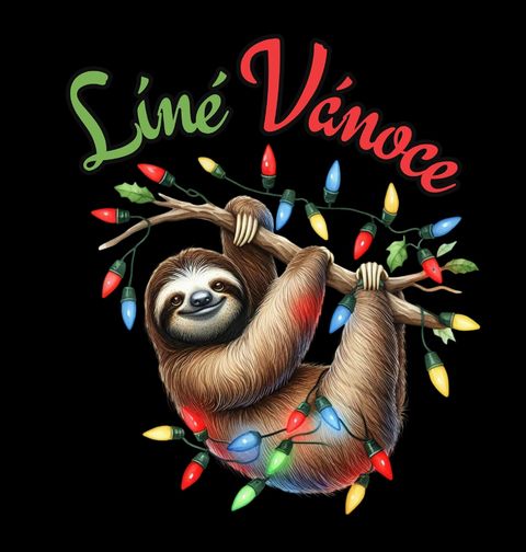 Obrázek produktu Dětské tričko Líné Vánoce s Lenochodem