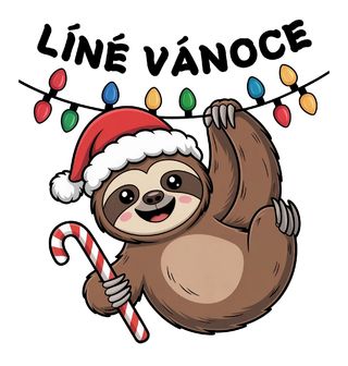 Obrázek 2 produktu Dámské tričko Líné Vánoce Mládě Lenochoda