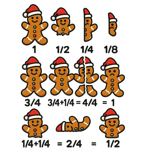 Obrázek produktu Dětské tričko Vánoční Zlomky s Perníčkem