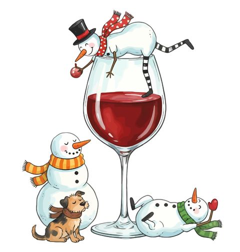 Obrázek produktu Dámské tričko Opilí Vánoční Sněhuláci