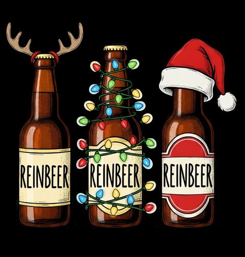 Obrázek produktu Dámské tričko Vánoční Sobí Lahváče REINBEER