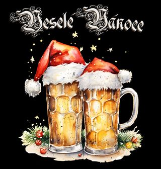 Obrázek 2 produktu Dámské tričko Veselé Hospodské Vánoce