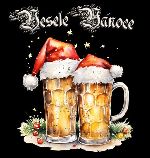 Obrázek produktu Dámské tričko Veselé Hospodské Vánoce