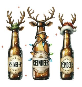 Obrázek 2 produktu Dámské tričko Vánoční Pivo s Parožím Reinbeer