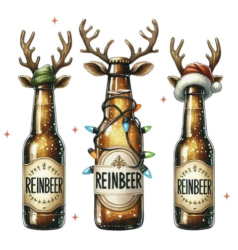 Obrázek produktu Dámské tričko Vánoční Pivo s Parožím Reinbeer