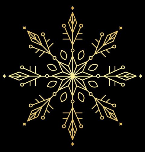 Obrázek produktu Dětské tričko Zlatá Vánoční Vločka