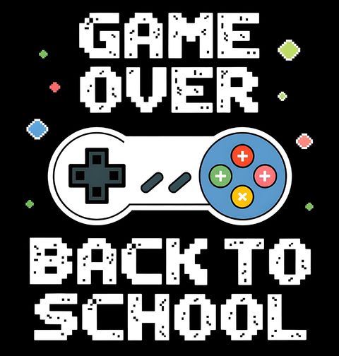 Obrázek produktu Dětské tričko Konec hry Škola začíná!