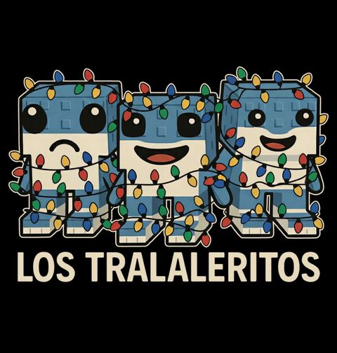 Obrázek produktu Dámské tričko Vánoční Lego Brainrot Los Tralaleritos