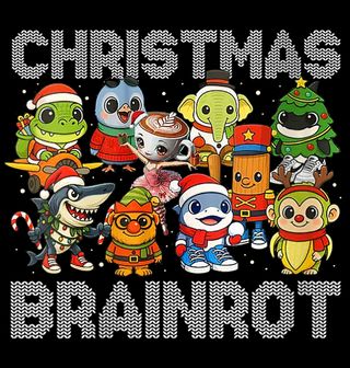 Obrázek 2 produktu Dětské tričko Vánoční Brainrot Christmas Brainrot