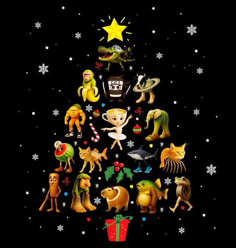 Obrázek produktu Dámské tričko Vánoční Brainrot Stromeček