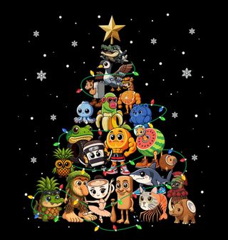 Obrázek 2 produktu Dětské tričko Vánoční Stromeček z Brainrot Postaviček