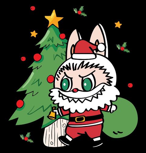 Obrázek produktu Pánské tričko Vánoční Santa Labubu