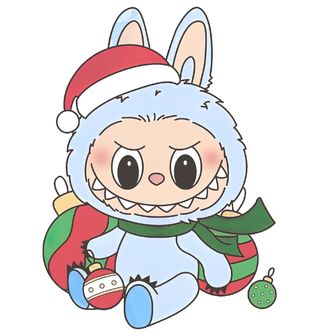 Obrázek 2 produktu Dětské tričko Modrý Vánoční Labubu