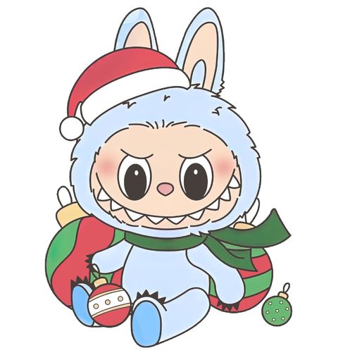 Obrázek produktu Dětské tričko Modrý Vánoční Labubu