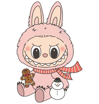 Obrázek 2 produktu Dámské tričko Růžový Vánoční Labubu