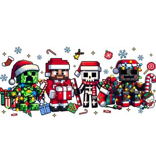 Obrázek 2 produktu Dětské tričko Vánoční Minecraft Postavičky