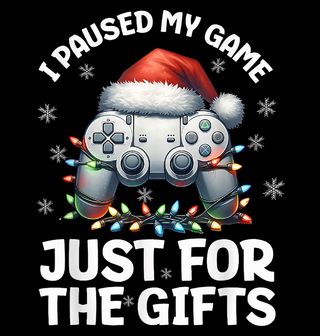 Obrázek 2 produktu Pánské tričko Pozastavil jsem svou hru jen kvůli dárkům