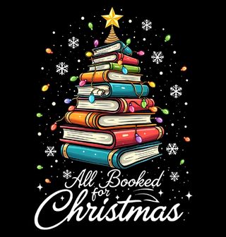 Obrázek 2 produktu Dámské tričko Knižní Stromeček All Booked for Christmas