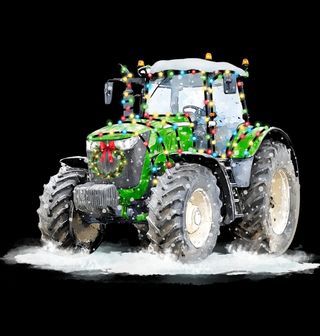 Obrázek 2 produktu Pánské tričko Vánoční Traktor ve Sněhu