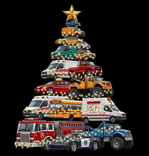 Obrázek produktu Dětské tričko Vánoční Stromek z Aut