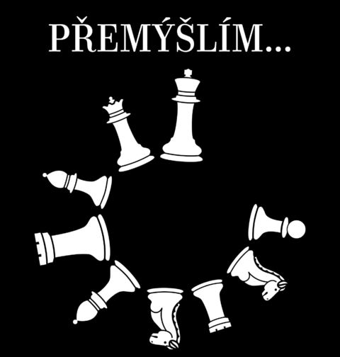 Obrázek produktu Dámské tričko Šachy Přemýšlím nad Tahem
