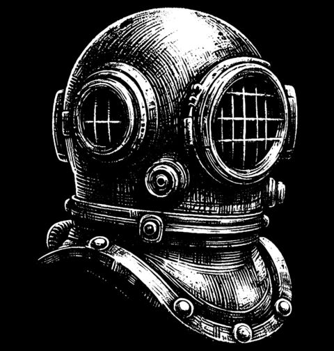 Obrázek produktu Dámské tričko Historická Potápěčská Helma Mark V Diving Helmet